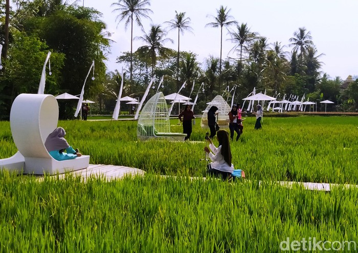 Destinasi wisata SvargaBumi Borobudur tengah menarik perhatian publik. Di sana wisatawan disuguhi pemandangan sawah serta pegunungan Menoreh dan Candi Borobudur