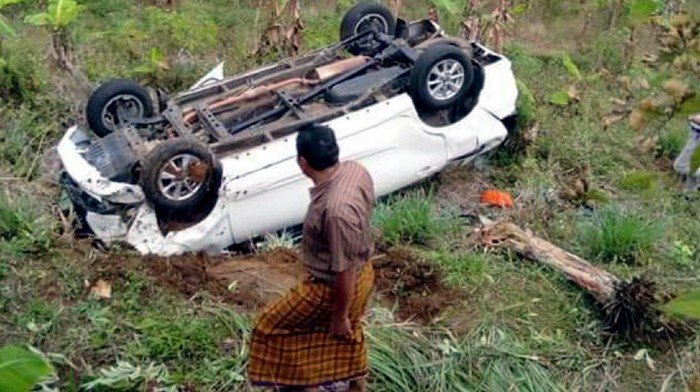 Mobil Masuk Jurang di Sukabumi