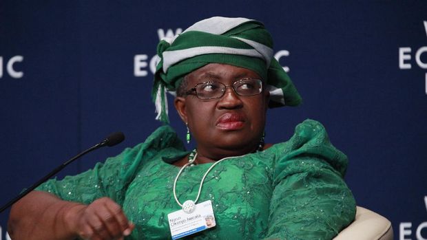 Nigeria Minister for Finance, Ngozi Okonjo-Iweala  attends the World economic forum on Africa in Abuja, Nigeria, Friday, May 9, 2014. (AP Photo/Sunday Alamba)