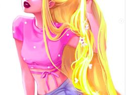 Ilustrasi Putri Disney Bergaya Casual Nan Seksi