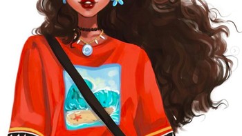 Putri Moana dari film Moana. (Foto: instagram/felice.xu)