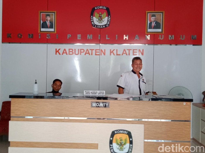Kantor KPU Kabupaten Klaten di Jalan Mayor Kusmanto Klaten, Selasa (1/9/2020).
