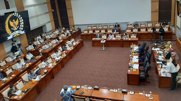 RDP Komisi I DPR dengan pemerintah membahas RUU Perlindungan Data Pribadi, Selasa (1/9/2020).