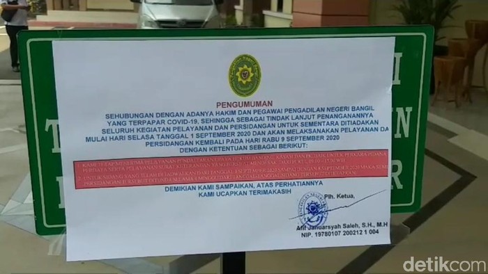 Ketua PN Bangil Kena COVID-19, 65 Orang Swab Tes