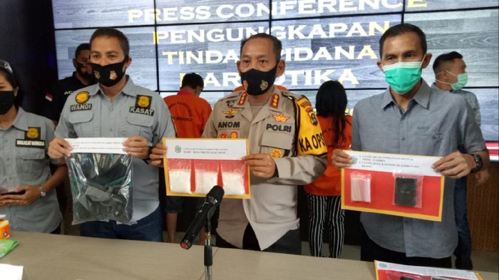 Konferensi pers di Polrestabes Palembang (Raja Adil-detikcom)