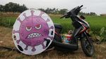 Keren! di Yogya Layangan Jadi Media Kampanye Corona
