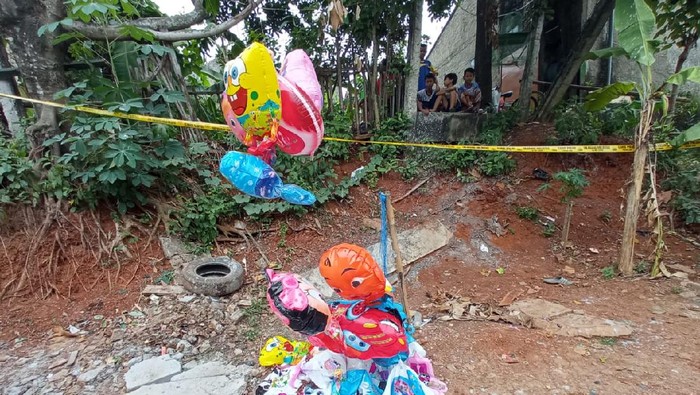 Lokasi ledakan tabung gas balon di Depok. (Foto: Jehan/detikcom)