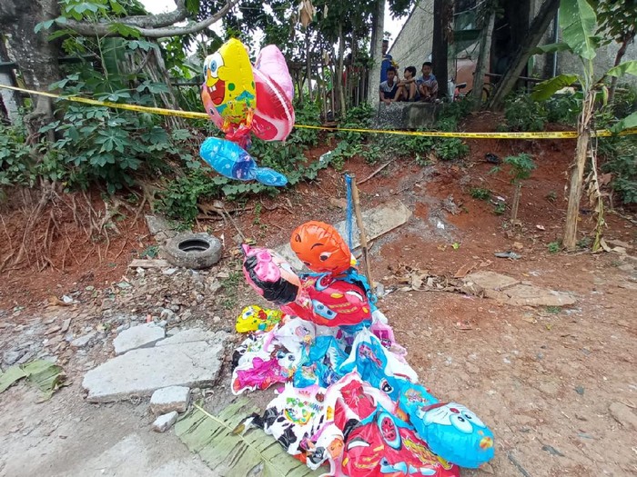 Lokasi ledakan tabung gas balon di Depok. (Foto: Jehan/detikcom)