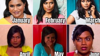 Mindy Kaling kemudian ikutan dengan foto awal dia sedang berada di red carpet dan diakhiri dengan foto sedih karakter Kelly Kapoor dari The Office. Foto: @mindykaling via Oprah Magazine