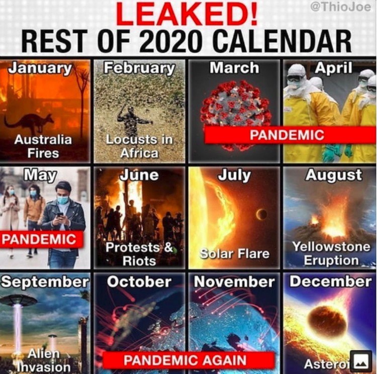 Meme Gambarkan Betapa Frustasinya Situasi 2020, Huft... Tahun 2020 sejak awal tahun sudah bikin pusing, mulai dari kebakaran hebat Australia sampai virus corona. Meme ini mungkin bisa menghibur kamu. Semangat!