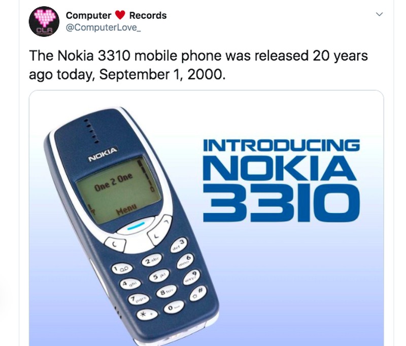 Nokia 3310 20 tahun