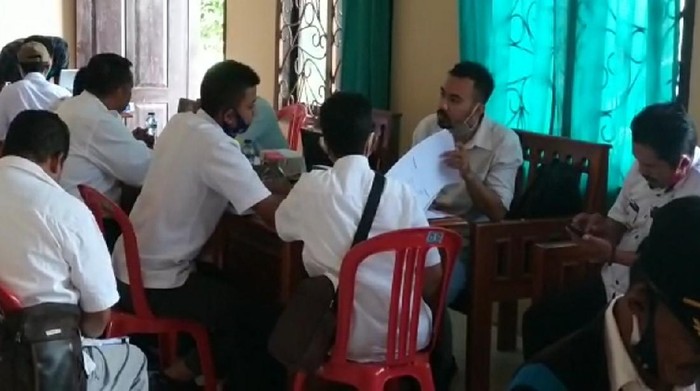 Suasana pemeriksaan para kades di Brebes oleh Polda Jateng