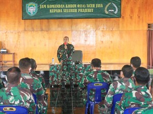 Pesan Dandim Aceh Jaya: Saya Tak Ingin Prajurit Lakukan Jiwa Korsa yang Salah