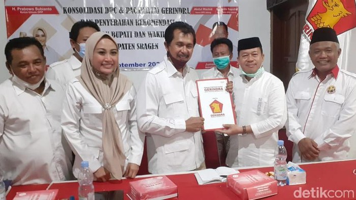 Gerindra dukung Sukiman-Iriyanto di Pilkada Sragen, Kamis (3/9/2020).