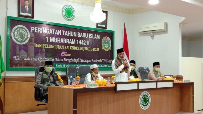 Gubsu Edy Rahmayadi di acara MUI (Ahmad Arfah-detikcom)