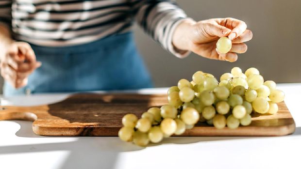 Ilustrasi buah anggur Fresh grape