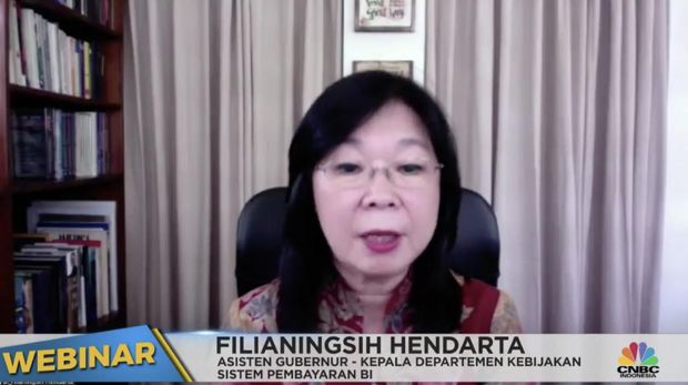 Kepala Departemen Kebijakan Sistem Pembayaran BI Filianingsih Hendarta (Tangkapan Layar)