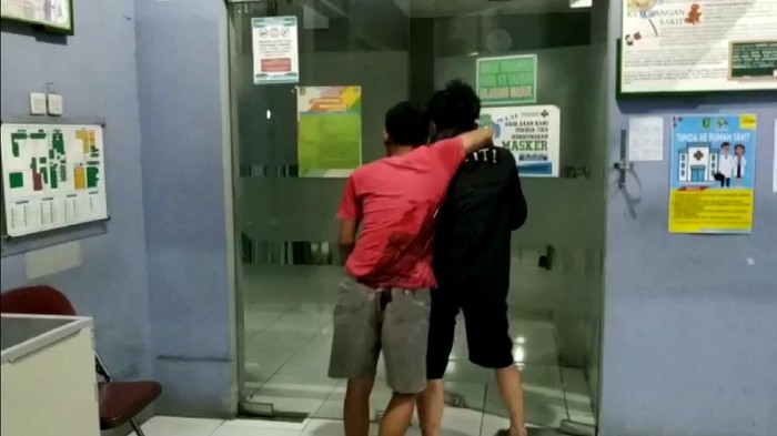 Korban pembacokan di Sukabumi.