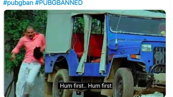 Warga India segera membanjiri medsos dengan meme PUBG dilarang. Foto: istimewa