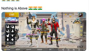 Selamat tinggal, PUBG, India di atas segalanya, tulis netizen ini. Foto: istimewa