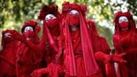 Aksi unjuk rasa kelompok Extinction Rebellion sudah digelar secara acak di sejumlah lokasi di Inggris. Dan Kitwood/Getty Images  