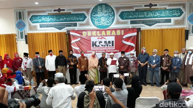 Acara deklarasi KAMI DIY di gedung PDHI, Kota Yogyakarta, Jumat (4/9/2020).