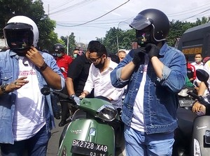 Naik Vespa, Bobby Nasution Daftar Cawalkot ke KPU Medan