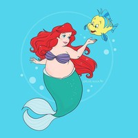 Seperti dikutip dari Scary Mommy, Crystal Walter sengaja membuat ilustrasi para Disney Princess dengan tubuh yang sedikit gemuk untuk menggaungkan isu body positivity. Foto: Instagram @neoqlassicalart