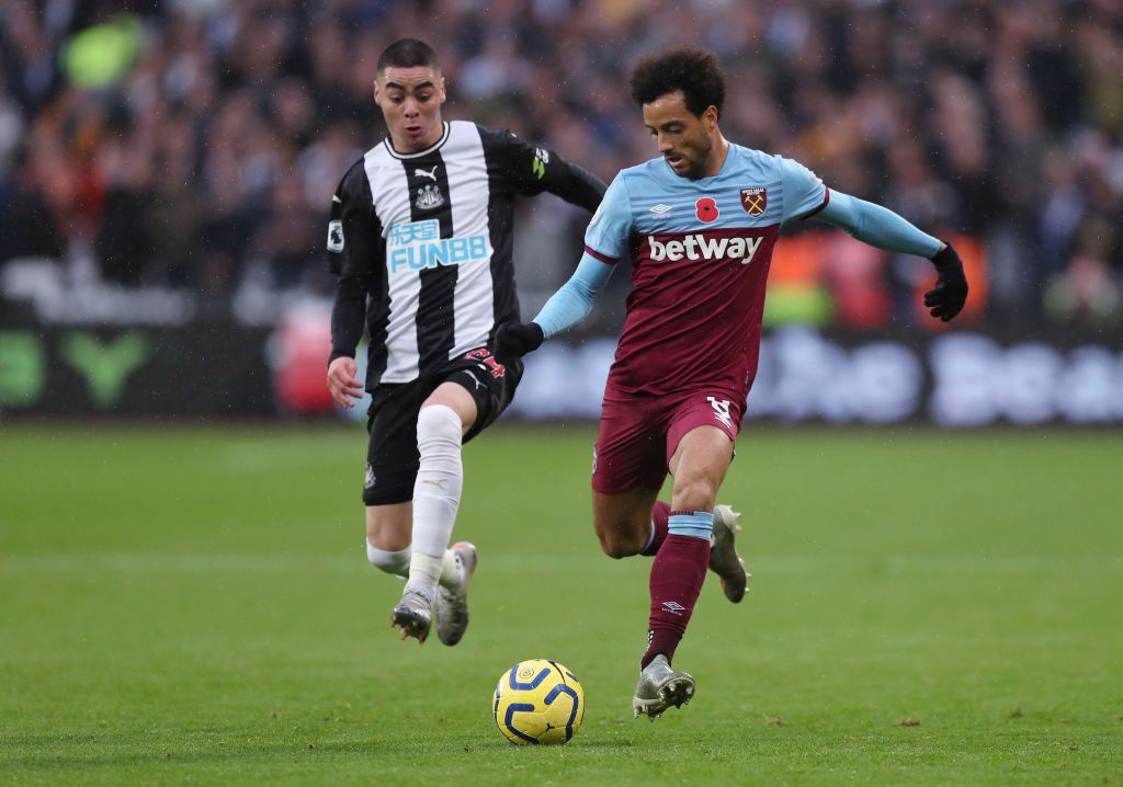 Felipe Anderson IPSWICH, ENGLAND - AUGUST 25: Felipe Anderson of West Ham United during the Pre-Season Friendly between Ipswich Town and West Ham United at Portman Road on August 25, 2020 in Ipswich, England. (Photo by Stephen Pond/Getty Images)