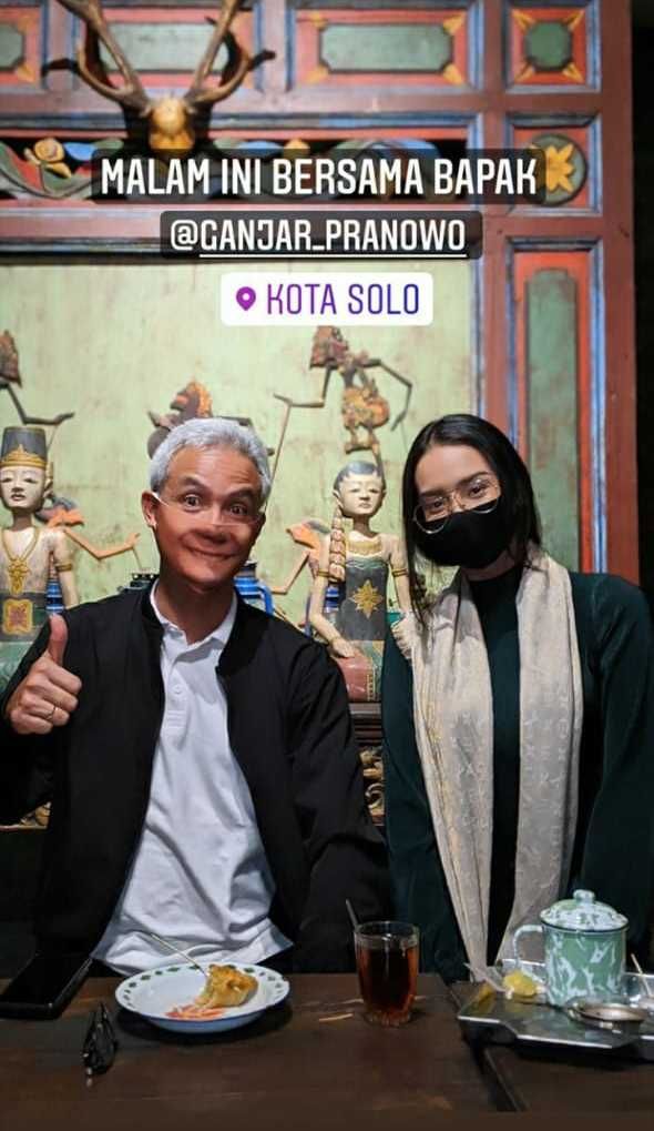 Ganjang Pranowo Nongkrong Bareng Gibran Rakabuming dan Anya Geraldine
