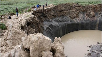 Ini merupakan bukti sebuah kekuatan kolosal dari alam yang mampu menciptakan obyek semacam itu, cetus Evgeny Chuvilin, periset di Skolkovo Institute of Science and Technology. Foto: Siberian Times