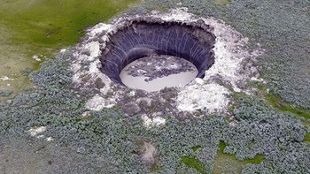 Semenanjung Yamal merupakan ladang gas alam terbesar di Rusia yang sering ditambang. Gas alam yang berasal dari tempat ini merupakan sumber utama pemanas di Eropa saat musim dingin. Foto: Siberian Times