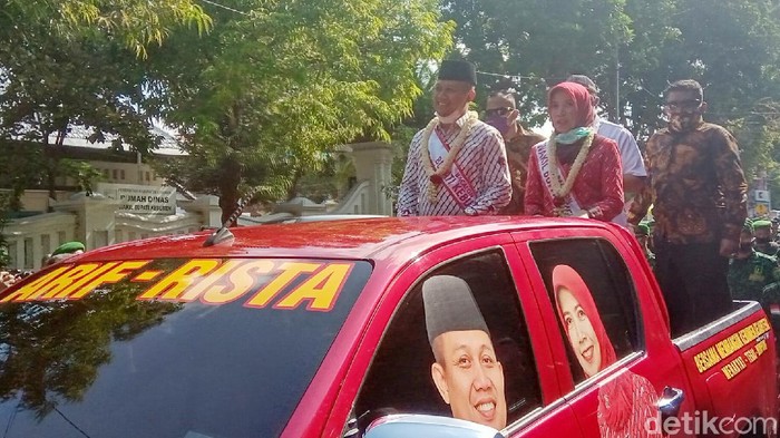 Pasangan Arif-Rista daftar Pilkada Kebumen, Jumat (4/9/2020).