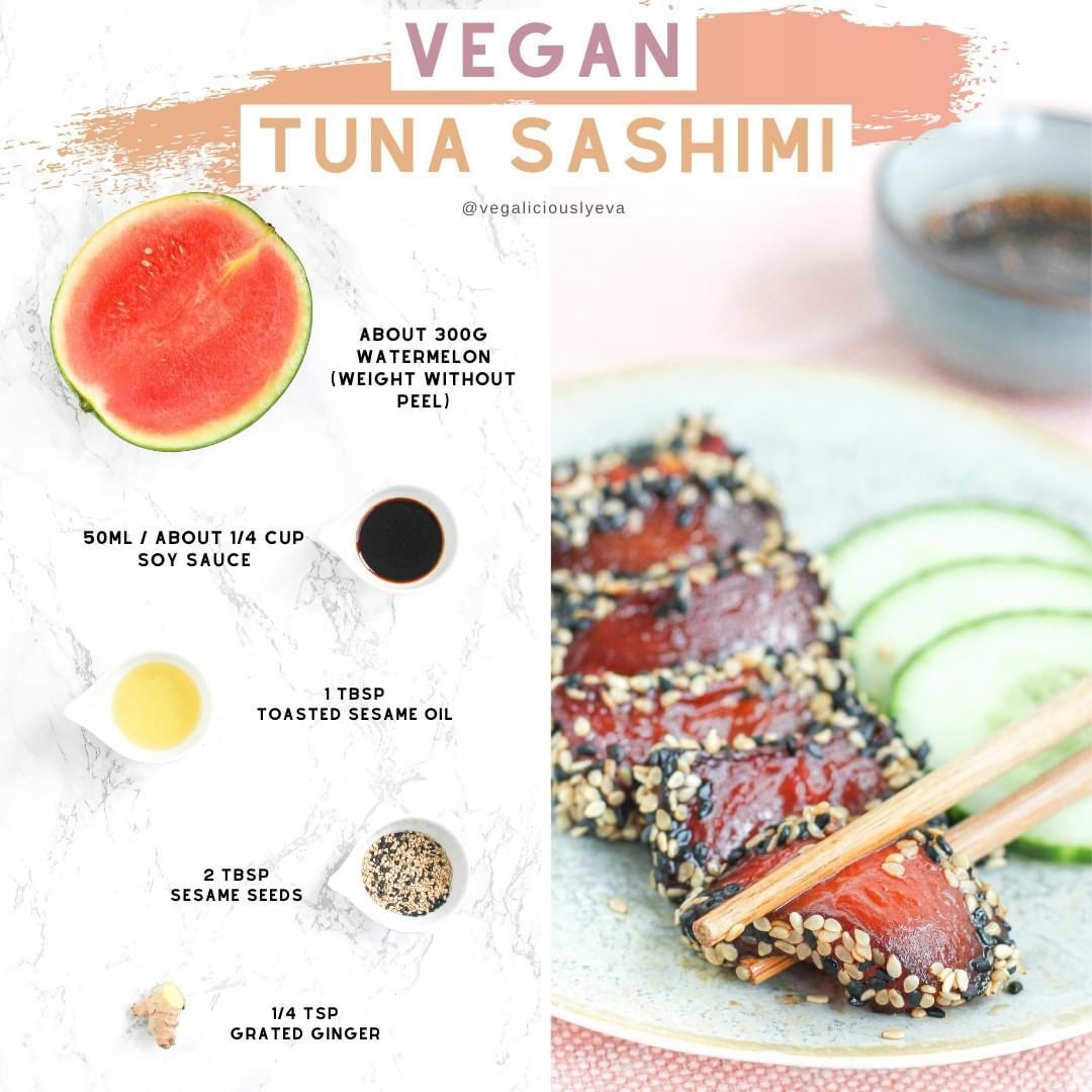 Sashimi Vegan dari Semangka