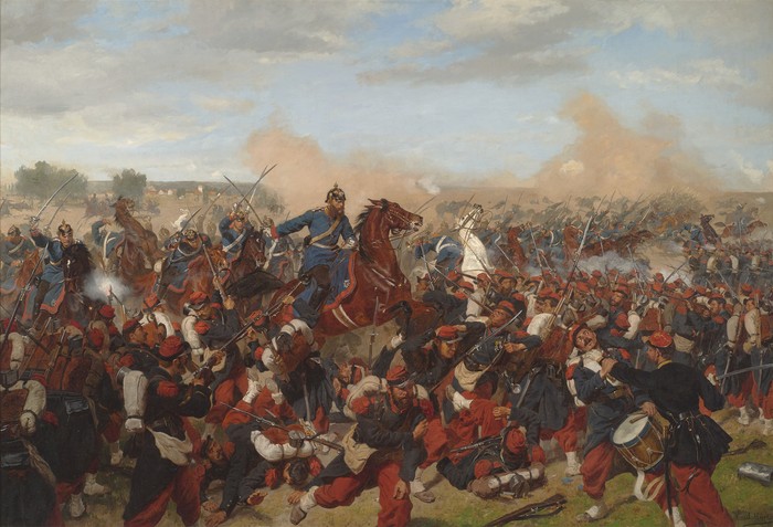 Battle of Mars-La-Tour, August 16,1870 by Emil Hünten. Circa 1870 (Rauantiques/Wikimedia Commons)