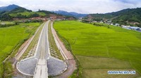 Jalurnya dimulai dari gerbang perbatasan Boten di Laos utara, yang berbatasan dengan China, ke Vientiane. Foto: Dok. Pan Longzhu/Xinhua