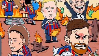 Meme situasi Barcelona masih kacau balau. Foto: istimewa