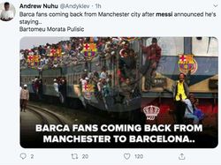 Meme Messi Terima Piala Oscar Gegara Bertahan di Barcelona