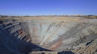 Mir Mine kini dikelola oleh perusahaan Rusia, Alrosa yang memproduksi seperempat produksi berlian dunia.  (Getty Images/iStockphoto)