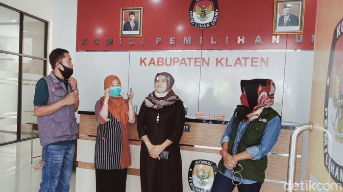 Tim Bawaslu Jateng di kantor KPU Kabupaten Klaten, Sabtu (5/9/2020).
