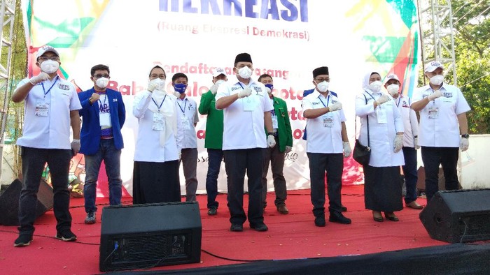 Appi-Rahman Saat Daftar di KPUD Makassar (Hermawan-detikcom)
