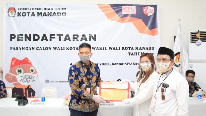 Pasangan Sonya S Kembuan-Syarifudin Saafa (SSK-SS) resmi mendaftar ke KPU Manado.