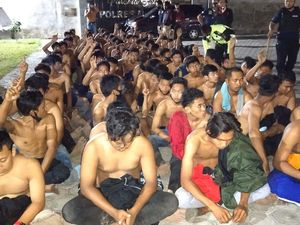 Terlibat Tawuran di Nganjuk, 115 Pesilat PSHT dan Pagar Nusa Diamankan