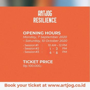 Poster pemberitahuan ARTJOG terbuka bagi masyarakat umum.