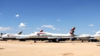Di Castellon, pesawat Boeing 747 itu akan dipensiunkan dan dipreteli untuk jadi besi bekas. Setelah menempuh perjalanan sejauh 80 juta kilometer selama 25 tahun, akhirnya pesawat itu menemui garis finishnya juga. (Getty Images/Laser1987)