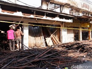 Kondisi Ruko di Tegalega Bandung Pasca Kebakaran