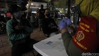 Selain memberikan sanksi, petugas memberikan arahan dan teguran kepada warga yang tidak memakai masker.