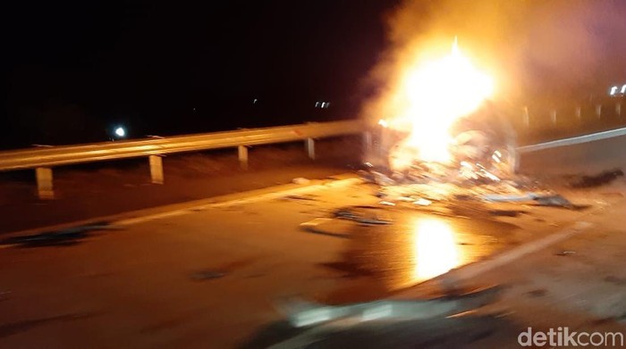 Kecelakaan beruntun di jalan tol Kartasura-Boyolali KM 485, Boyolali, Selasa (8/9/2020).