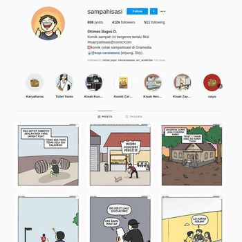 Komik Strip Sampahisasi di Instagram