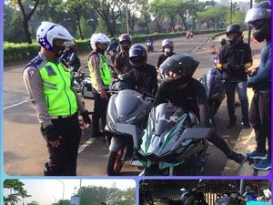 Nah Kan, Konvoi Moge Ada yang Nggak Pakai Pelat Nomor